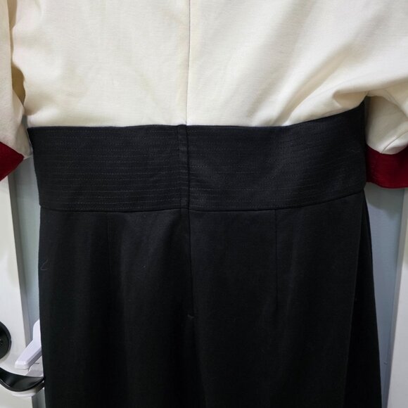 London Times Women’s 14P Colorblock Dress Black White Red | Short Sleeve V-Neck - Picture 13 of 13